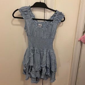 Blue princess polly romper
